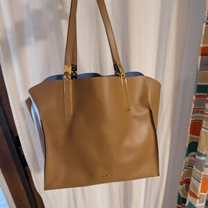 LODIS Tan Leather Tote Bag